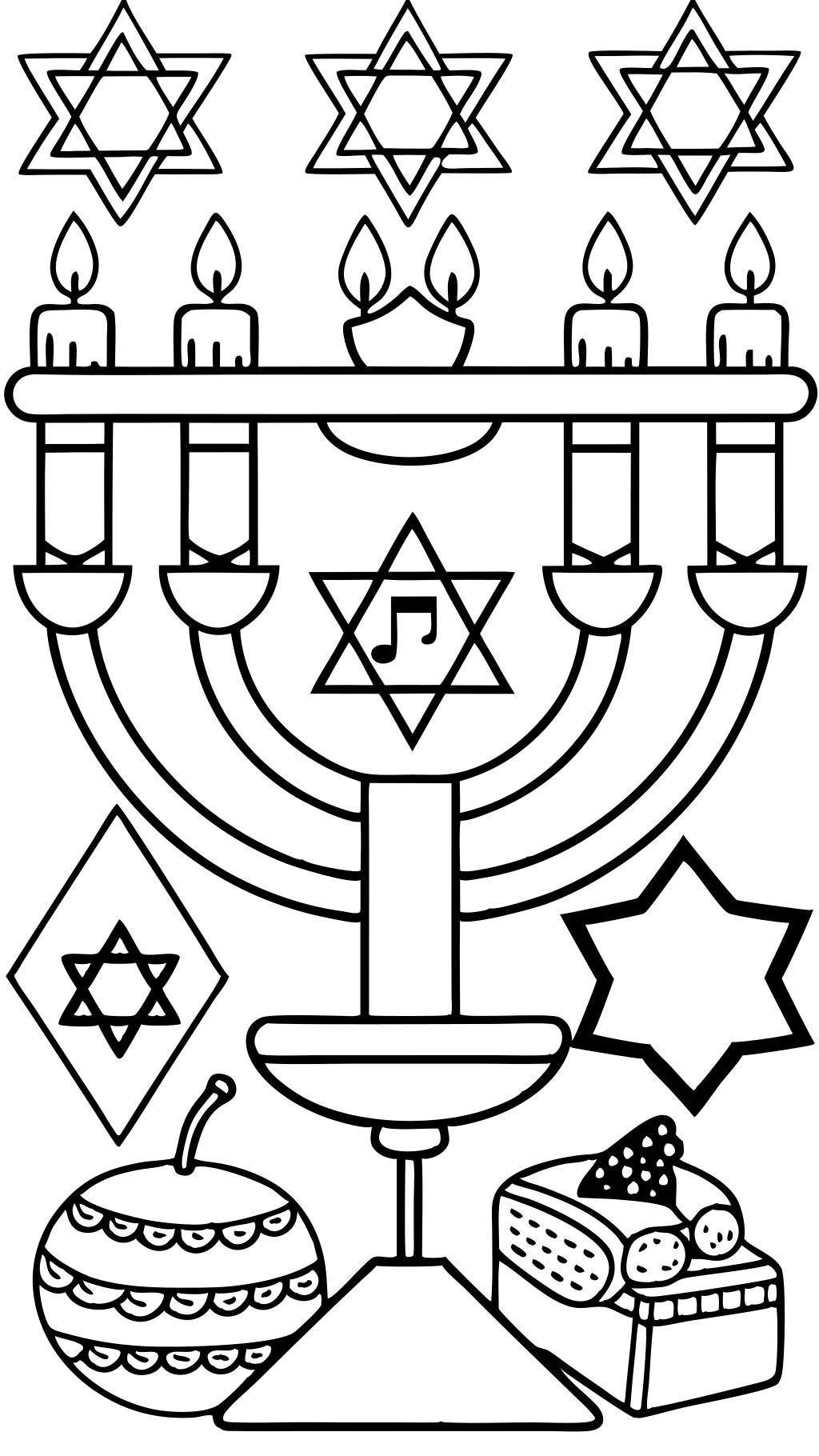 printable hanukkah coloring pages